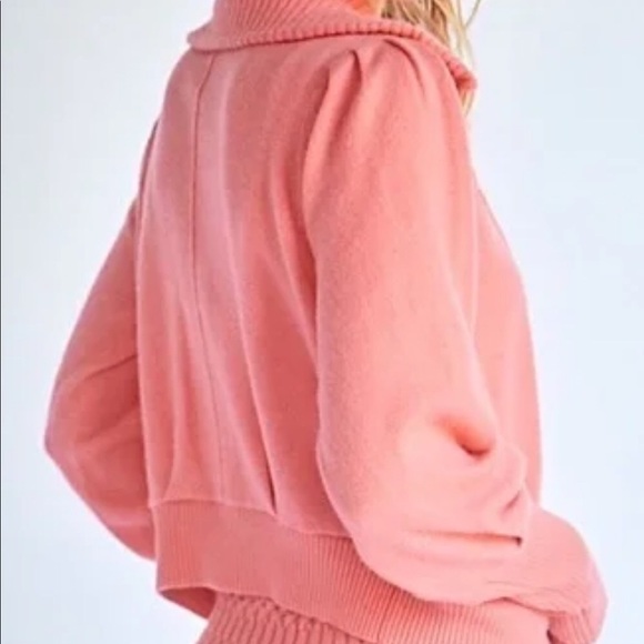 New Free People 100% Cashmere Snow Angel XS & M Pink Coral Soft Cardigan Jacket - Picture 7 of 10